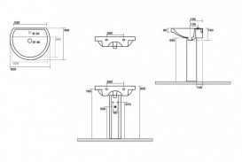 Пьедестал для раковины Kerasan Bit санфарфор белый 447001