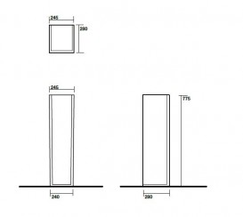Пьедестал для раковины Kerasan Cento керамический белый 357001