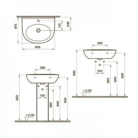 П'єдестал для раковини Koller Pool Zentrum 6936N003-7200
