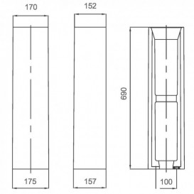 Пьедестал для раковины Kolo Status керамика белый 2370000UA