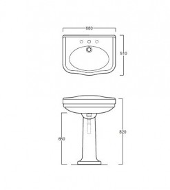 Пьедестал для раковины Simas Londra фаянс белый LO 905