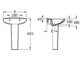 Пьедестал Roca Victoria белый A337390000