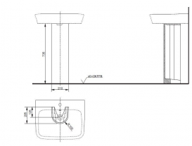 Пьедестал для раковины TOTO NC керамика белый LW10040G