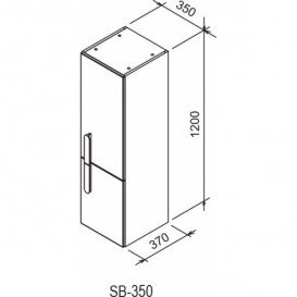Пенал боковой Ravak Chrome SB 350 L ДСП/МДФ белый X000000542