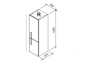 Пенал боковой Ravak Chrome SB 350 R ДСП/МДФ белый X000000543