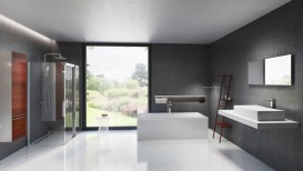 Пенал бічній Ravak Clear SB 400 L ДСП / МДФ білий / черешня X000000762