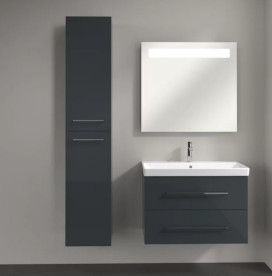 Пенал Villeroy & Boch Avento 35х40, 4х176 см петлі зліва МДФ з акриловим покриттям скло сіре A89400B1