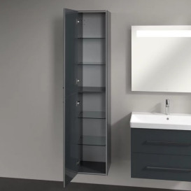 Пенал Villeroy & Boch Avento 35х40, 4х176 см петлі зліва МДФ з акриловим покриттям скло сіре A89400B1