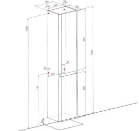 Пенал для ванної кімнати Аквародос Акцент Люкс підвісний 35х29,5х165 см петлі праворуч МДФ білий АР000072321