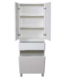 Пенал для ванної кімнати Аквародос Акцент підлоговий 60х35,5х175 см з кошиком ДСП/МДФ білий АР000000834