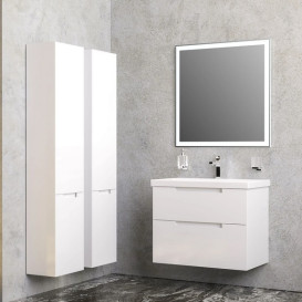 Пенал для ванной Аквародос Инфинити подвесной 35х26х165 см ДСП/МДФ белый АР000039658