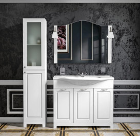 Пенал для ванної кімнати Аквародос Класик 2019 підлоговий 35х28,5х175 см ДСП/МДФ білий АР000001088