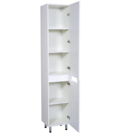 Пенал для ванной Аквародос Квадро напольный 35х32,5х185 см ДСП/МДФ белый АР000001079