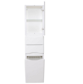 Пенал для ванної кімнати Аквародос Венеція підвісний 40х33,5х165 см з кошиком ДСП/МДФ білий АР000000954