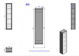 Пенал для ванной Fancy Marble Barbados 38х28 см подвесной МДФ белый П Barbados3