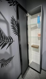 Пенал для ванної Fancy Marble Barbados 3 38х28х172 см ДСП/МДФ сірий 30317013200