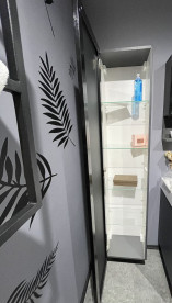 Пенал для ванної Fancy Marble Barbados 3 38х28х172 см ДСП/МДФ сірий 30317013200