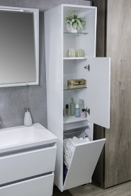 Пенал для ванної Fancy Marble Cyprus 35х40 см петлі справа МДФ/ДСП білий глянець 33718012201