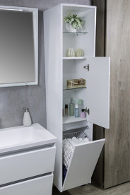 Пенал для ванной Fancy Marble Cyprus 40х45 см петли справа МДФ/ДСП белый 30718012201