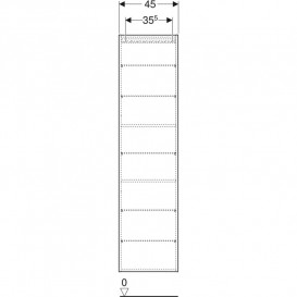 Пенал для ванної Geberit iCon 45x180x15 см ДСП горіх гікорі 502.317.JR.1