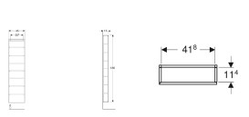 Пенал для ванной Geberit подвесной 45x15х180 см ДСП белый глянцевый 502.317.01.2