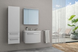 Пенал для ванной Kolpa-san Adele A 1501 45х150 см ДСП с 3D пленкой белый матовый 510770