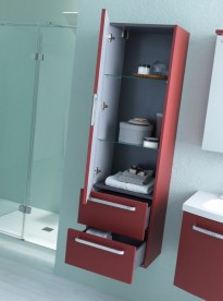 Пенал для ванної Kolpa-san Adele A 1501 45Х150 см ДСП з 3D плівкою червоний матовий 528710