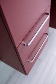 Пенал для ванної Kolpa-san Adele A 1501 45Х150 см ДСП з 3D плівкою червоний матовий 528710