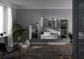 Пенал для ванної Kolpa-san Blanche B 923 45.4х91.8 см ДСП з 3D плівкою кашемір 514100