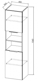 Пенал для ванної Kolpa-san Lana L 1562 40Х156 см ДСП світла акація 510910