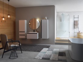 Пенал для ванной Kolpa-san Pandora 1301 45х130 см ДСП белый 514270