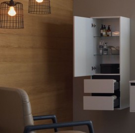 Пенал для ванной Kolpa-san Pandora 1301 45х130 см ДСП белый 514270