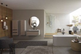 Пенал для ванной Kolpa-san Pandora 1301 45х130 см ДСП натуральный 514280