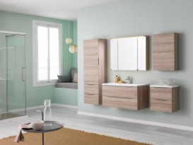 Пенал для ванної Kolpa-san Tara T 1501 45х150 см ДСП з 3D плівкою сатин дуб 510730