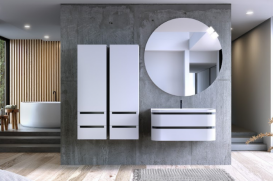 Пенал для ванної кімнати Kolpa San Vittoria V 1481 450x1475x320 мм МДФ білий 546230