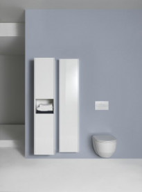 Пенал для ванної Laufen Base 35х33,6х165 см петлі праворуч МДФ білий глянсовий H4026821102611