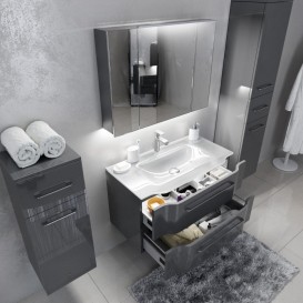 Пенал для ванной Marsan Alexandra 35х90 см МДФ графит Alexandra35х90graphite