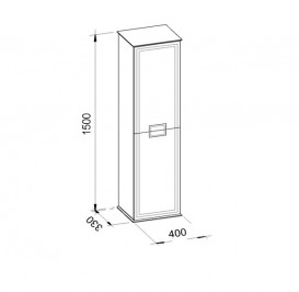 Пенал для ванной Marsan Amande 40х150 см МДФ белый Amande400white