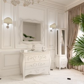 Пенал для ванної Marsan Arlette 45х180 см МДФ білий Arlette450white