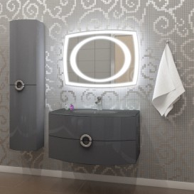 Пенал для ванной Marsan Beatrice 35x150 МДФ графит Beatrice35x150графит