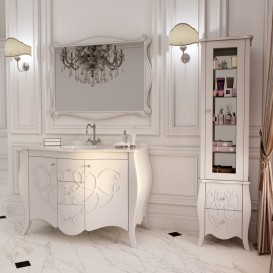 Пенал для ванної Marsan Bernarde 45х180 см МДФ білий Bernarde450white