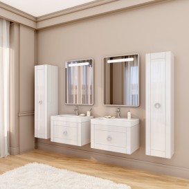 Пенал для ванної Marsan Charlottae 35х150 см МДФ білий Charlottae350white