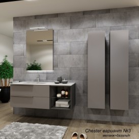 Пенал для ванної Marsan Chester 35х160 см МДФ меланж Chester1-35х160melange