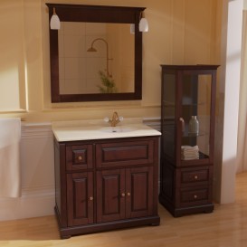 Пенал для ванної Marsan Desiree 44х150 см дерево венге Desiree440