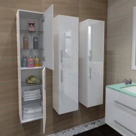 Пенал для ванної Marsan Gabrielle 30х25х150 універсальний МДФ білий Gabrielle30х25х150белий