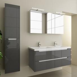 Пенал для ванной Marsan Louise 33х160 см МДФ графит Louise33х160graphite