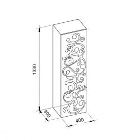 Пенал для ванної Marsan Marsel 40х133 см МДФ білий Marsel400white