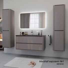 Пенал для ванной Marsan Marshall 35х160 см МДФ меланж Marshall350melange