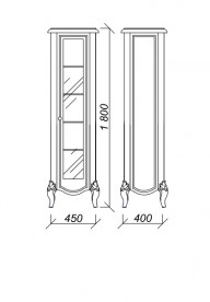 Пенал для ванної Marsan Melissa 45х180 см дерево/МДФ білий Melissa450white