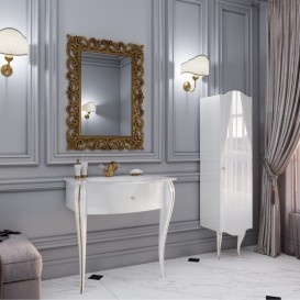 Пенал для ванной Marsan Milena 40х165 см МДФ белый Milena400white